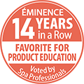 American Spa Professional's Choice Awards Winner for Product Education for Fourteen Consecutive Years