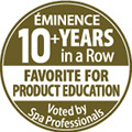 American Spa Professionals' Choice Awards 2019 Winner of Favorite Company for Product Education for Eleven Consecutive Years