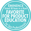 American Spa Professionals' Choice Awards: Favorite for Product Education for Ten Consecutive Years